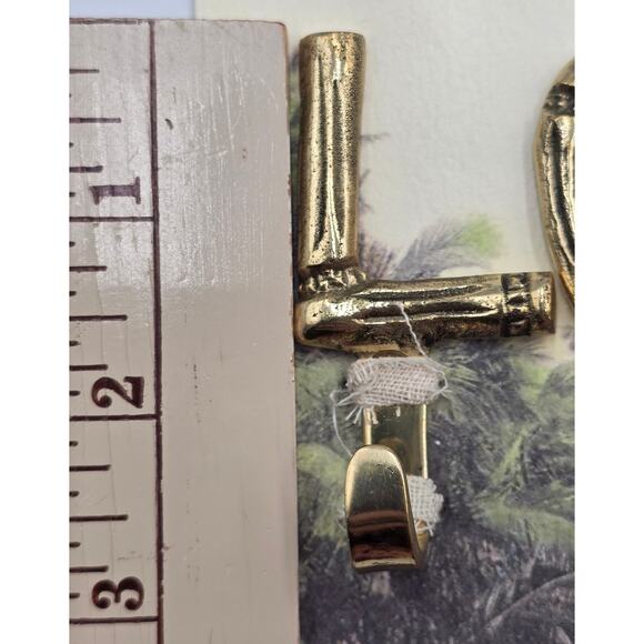 Brass "Love" Wall Hook Set For Keys Holder Multiple Hooks Gold Decorative - Picture 4 of 4